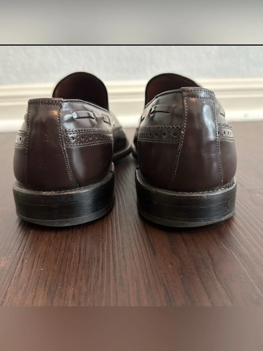 Allen Edmonds Arlington Wingtip Tassel Kiltie Loafer Men's Size 9B Burgundy